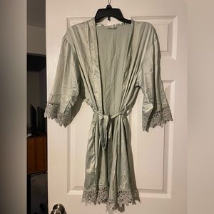 Sage green bridesmaid robe